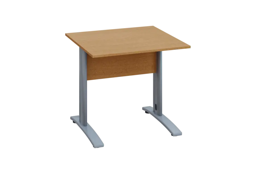 EPK 18 - 8  stůl kancelářský, kovová podnož stříbrná, deska 18 mm, široký 800 mm, buk Royal